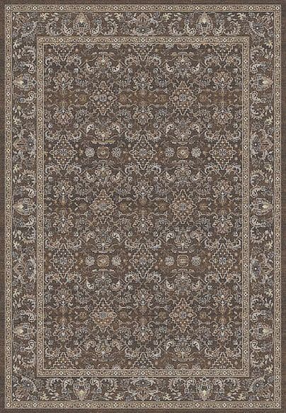Dynamic Rugs ANCIENT GARDEN 57276-3235 Dark Brown and Beige and Blue